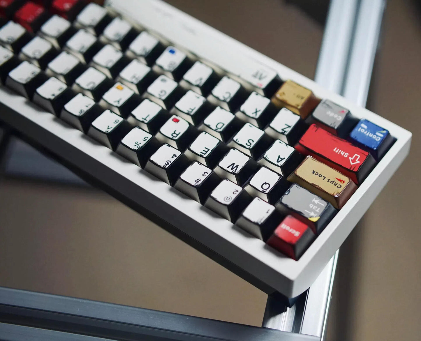 Retro Anime Comic Keycaps, Manga Japanese Theme Keycaps, Cartoon Design for Mechanical Keyboards