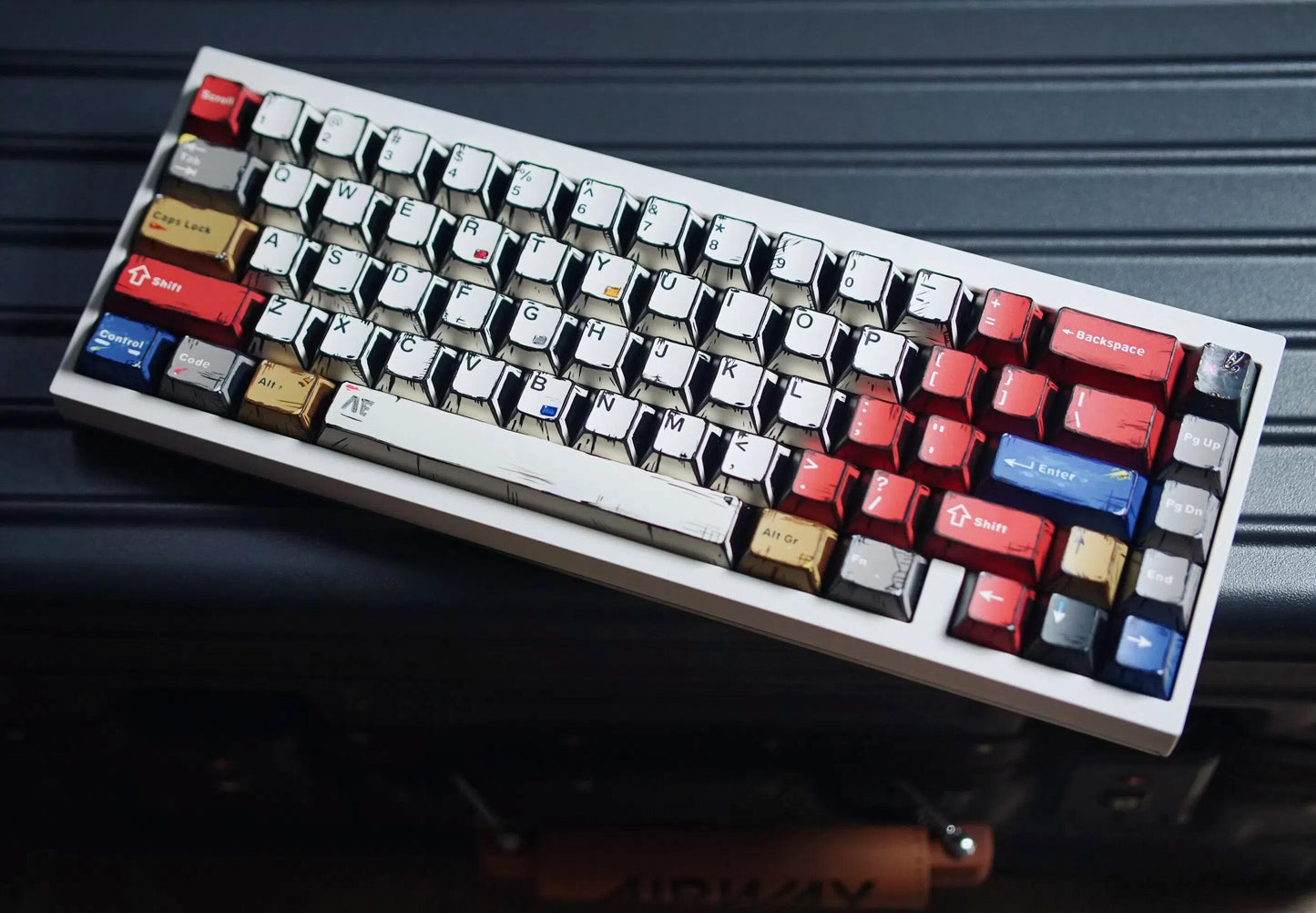 Retro Anime Comic Keycaps, Manga Japanese Theme Keycaps, Cartoon Design for Mechanical Keyboards