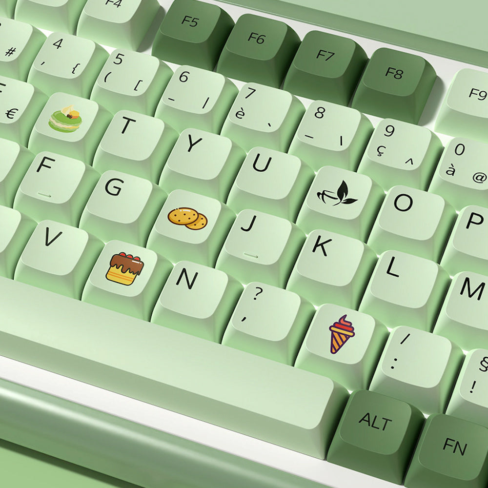 Matcha Themed Keycaps Set, XDA Keycaps for Mechanical Keyboard