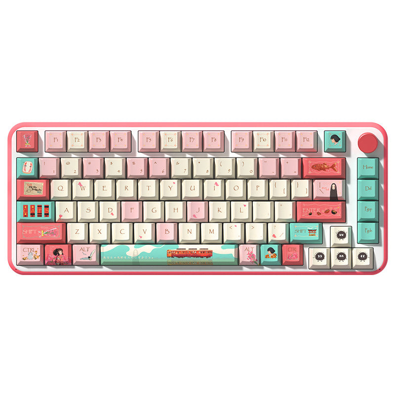 Limited Edition Spirited Away Themed Keycaps Set, Anime Inspired Cherry Keycaps for Mechanical Keyboard