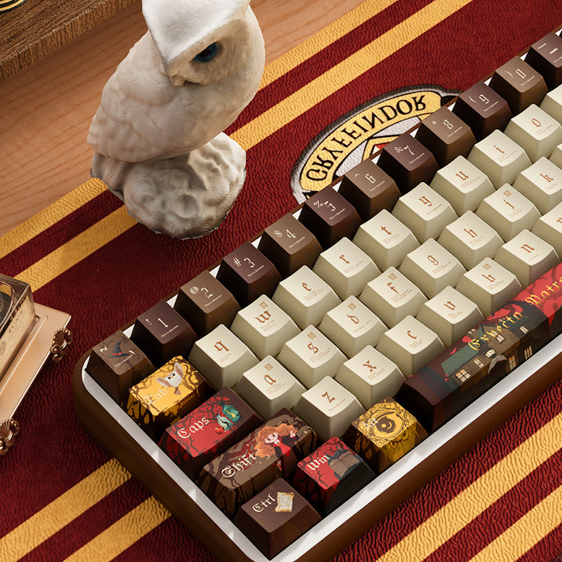 Limited Edition Harry Potter Gryffindor Themed Keycaps Set, Custom MDA/Cherry Keycaps for Mechanical Keyboard