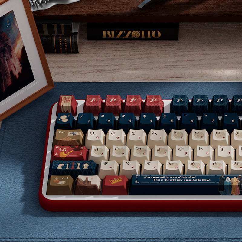 Limited Edition Thrones Winter Is Coming Keycaps Set, Custom Cherry Keycaps for Mechanical Keyboard, Westeros Themed Keycaps