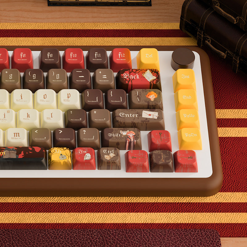 Limited Edition Harry Potter Gryffindor Themed Keycaps Set, Custom MDA/Cherry Keycaps for Mechanical Keyboard