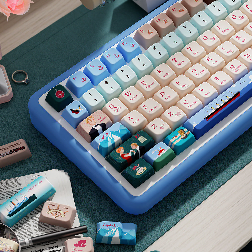 Limited Edition Titanic Themed Keycaps Set, MDA/Cherry Keycaps for Mechanical Keyboard