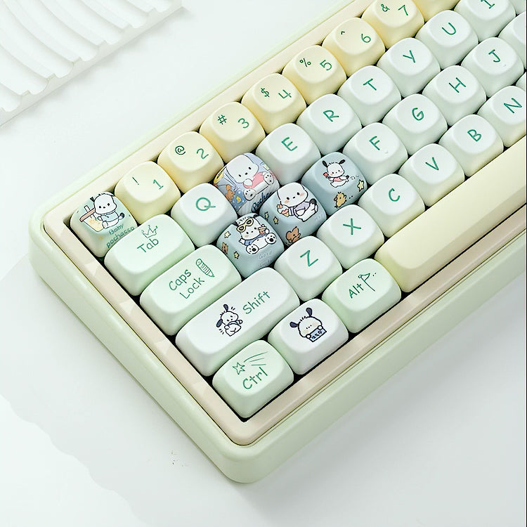 Pochacco Keycaps Set, Cute Cartoon Themed XDA Keycaps for Mechanical Keyboards