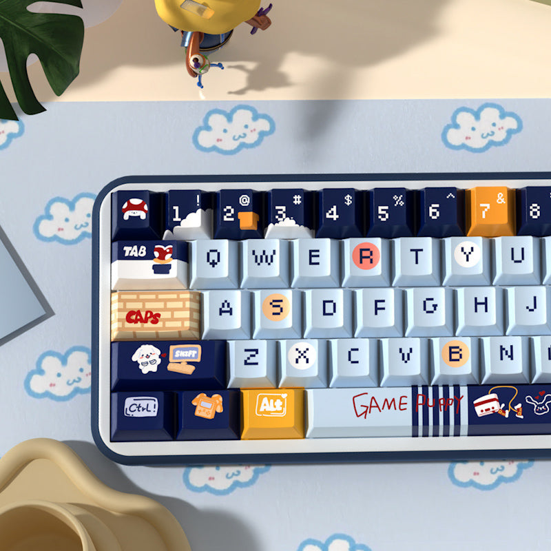 Limited Edition Puppy Animal Themed Keycaps Set, Pixel Style Cherry Keycaps for Mechanical Keyboard
