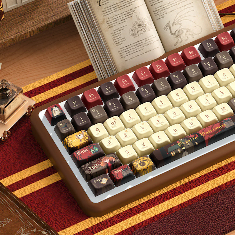 Limited Edition Harry Potter Gryffindor Themed Keycaps Set, Custom MDA/Cherry Keycaps for Mechanical Keyboard