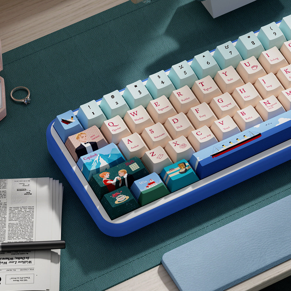 Limited Edition Titanic Themed Keycaps Set, MDA/Cherry Keycaps for Mechanical Keyboard