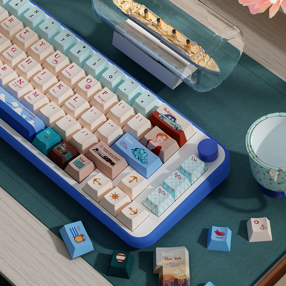 Limited Edition Titanic Themed Keycaps Set, MDA/Cherry Keycaps for Mechanical Keyboard