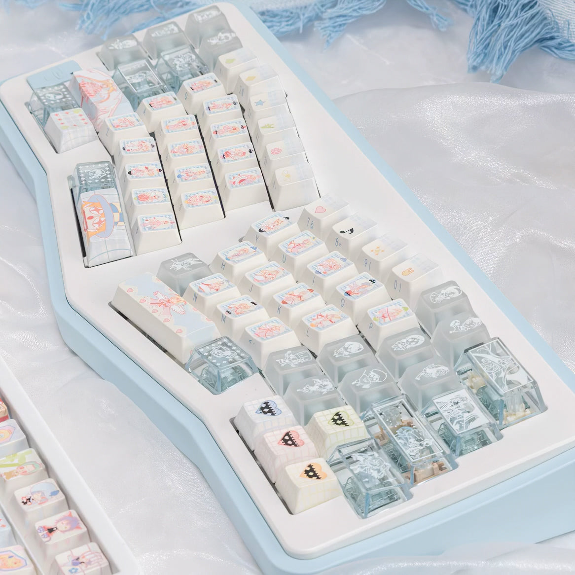 Limited Edition Shugo Chara Keycaps Set for Mechanical Keyboard, Anime Cute Design, Cherry Profile Side-Engraved Keycaps