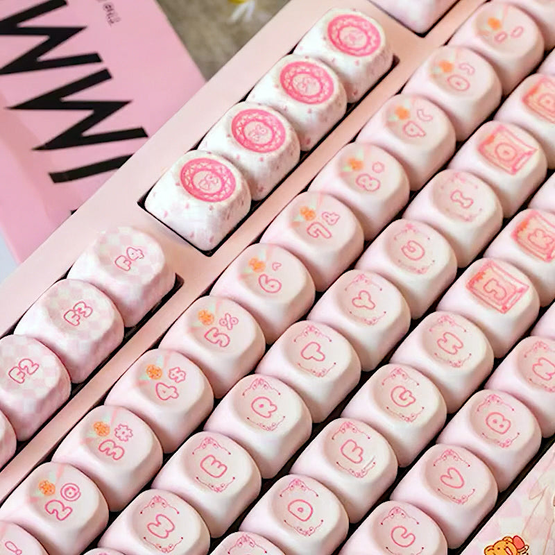 Versatile Sakura Keycaps MOA Cute Customized Mechanical Keyboard Keycaps