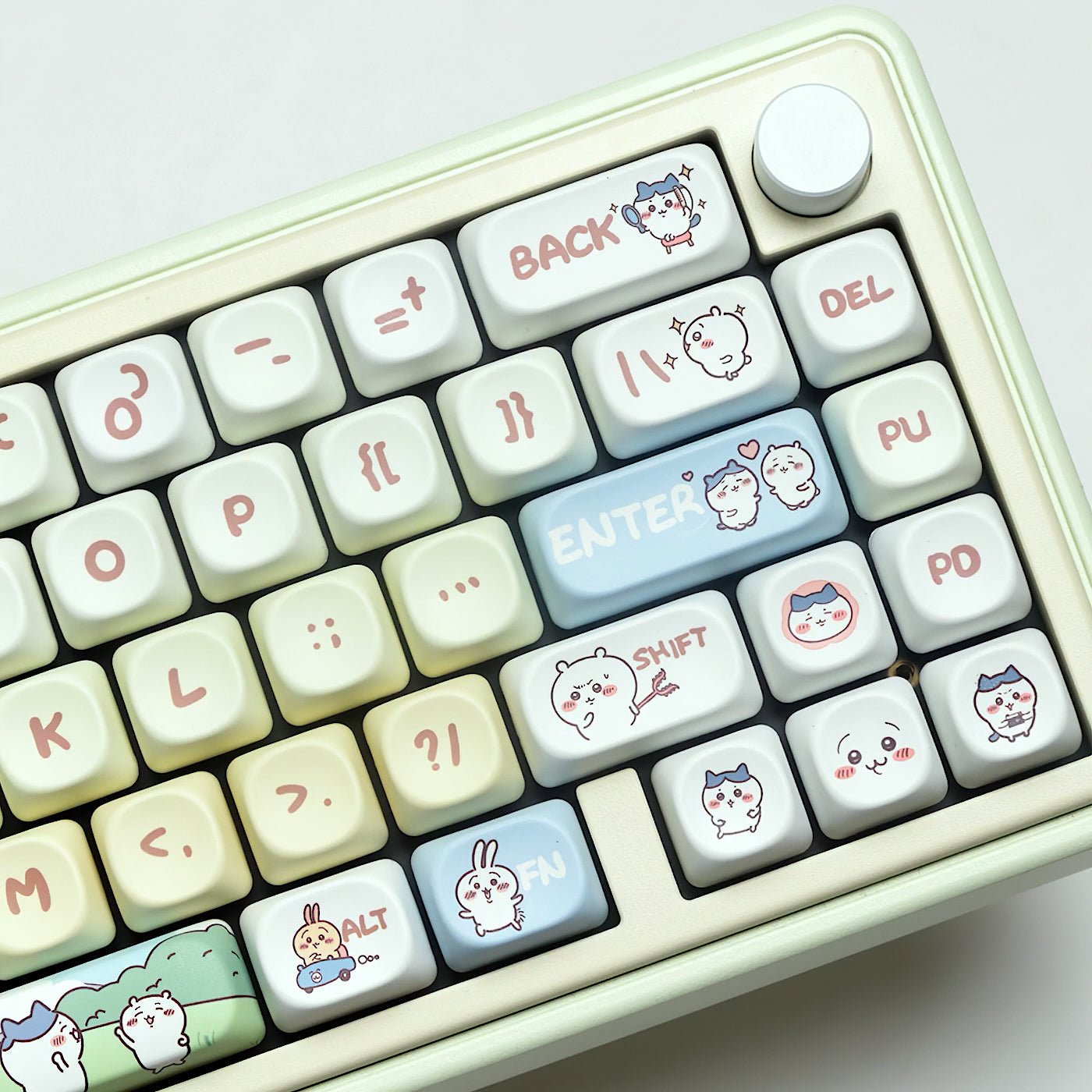 Adorable Hachiware Usagi Themed Keycaps Set, Cute Cartoon MOA Keycaps for Mechanical Keyboard