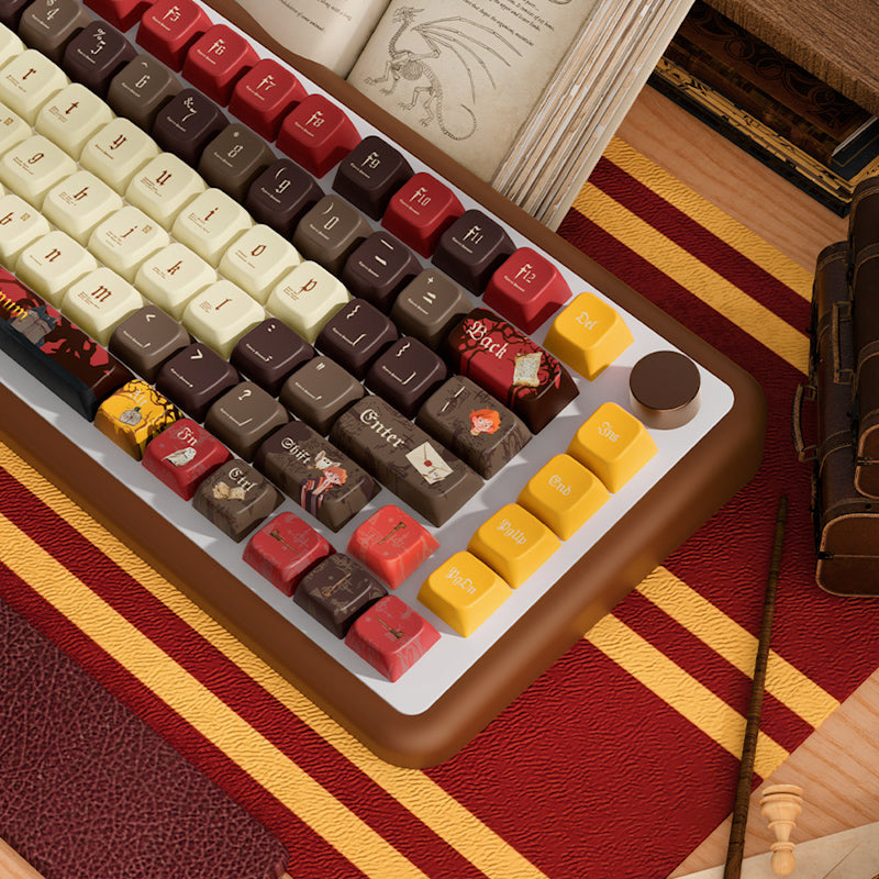 Limited Edition Harry Potter Gryffindor Themed Keycaps Set, Custom MDA/Cherry Keycaps for Mechanical Keyboard