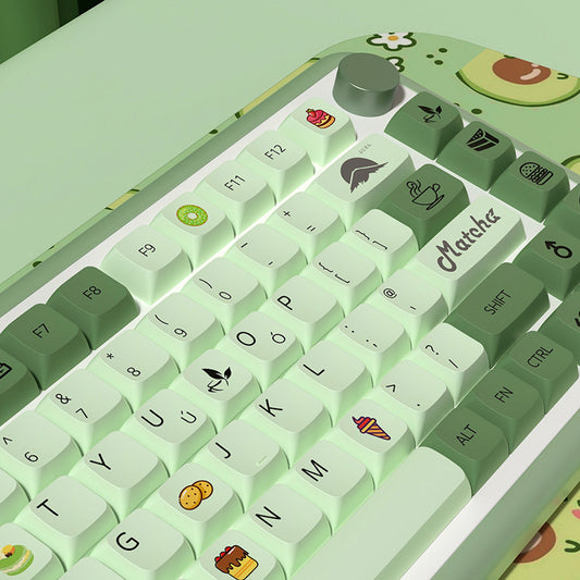 Matcha Themed Keycaps Set, XDA Keycaps for Mechanical Keyboard