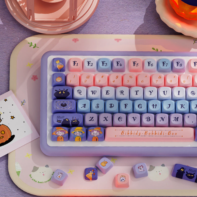 Limited Edition Apprentice Witchling(見習い魔嬢) Keycaps Set, Magic Inspired MOA Keycaps for Mechanical Keyboard