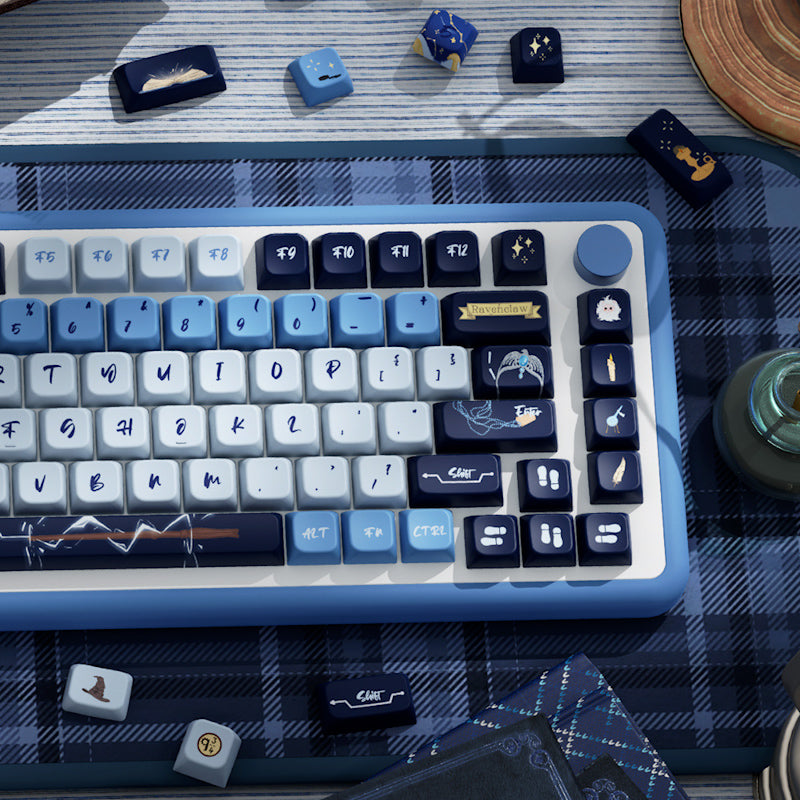 Limited Edition Harry Potter Ravenclaw Themed Keycaps Set, MDA Keycaps for Mechanical Keyboard, Wizarding World Inspired Keycaps