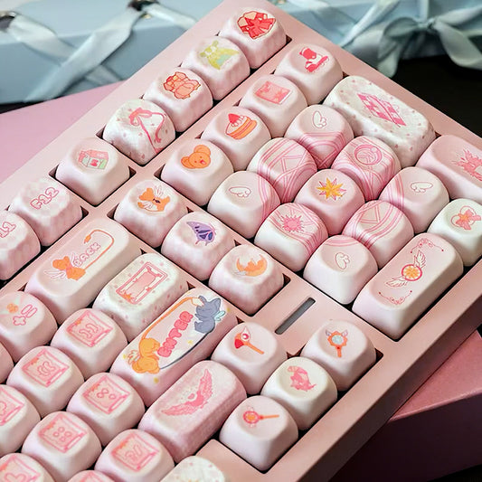 Versatile Sakura Keycaps MOA Cute Customized Mechanical Keyboard Keycaps