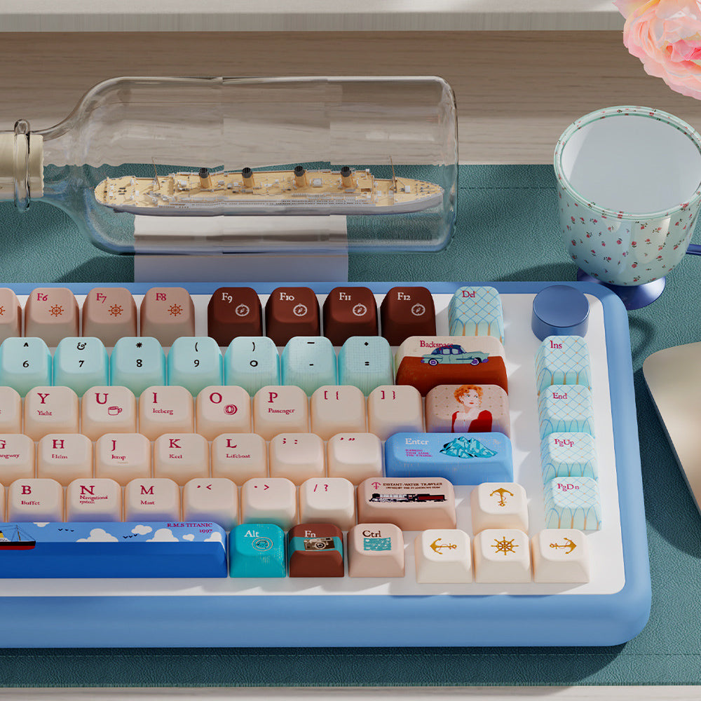 Limited Edition Titanic Themed Keycaps Set, MDA/Cherry Keycaps for Mechanical Keyboard