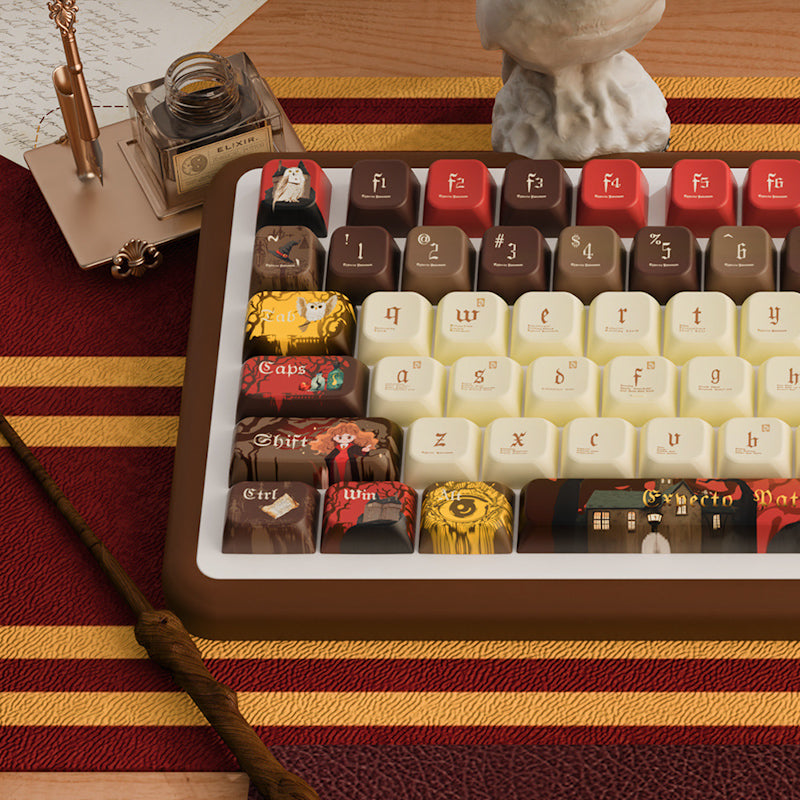Limited Edition Harry Potter Gryffindor Themed Keycaps Set, Custom MDA/Cherry Keycaps for Mechanical Keyboard
