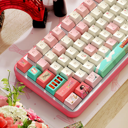 Limited Edition Spirited Away Themed Keycaps Set, Anime Inspired Cherry Keycaps for Mechanical Keyboard