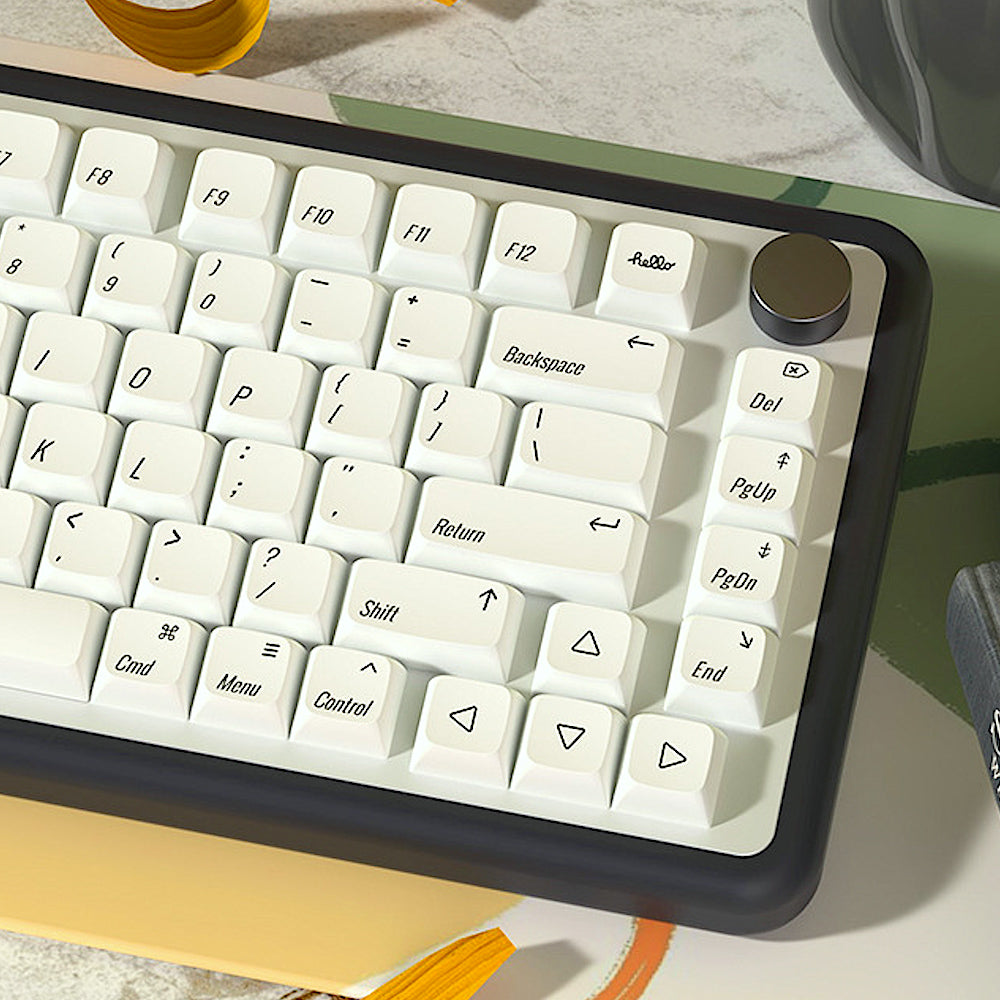 Minimalist White Keycaps Set, XDA Keycaps for Mechanical Keyboards, Sleek & Simple White Keycaps