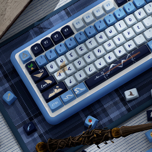 Limited Edition Harry Potter Ravenclaw Themed Keycaps Set, MDA Keycaps for Mechanical Keyboard, Wizarding World Inspired Keycaps