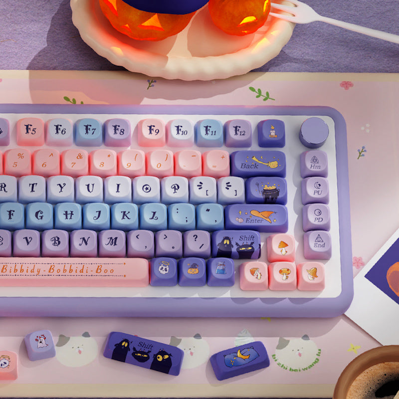 Limited Edition Apprentice Witchling(見習い魔嬢) Keycaps Set, Magic Inspired MOA Keycaps for Mechanical Keyboard