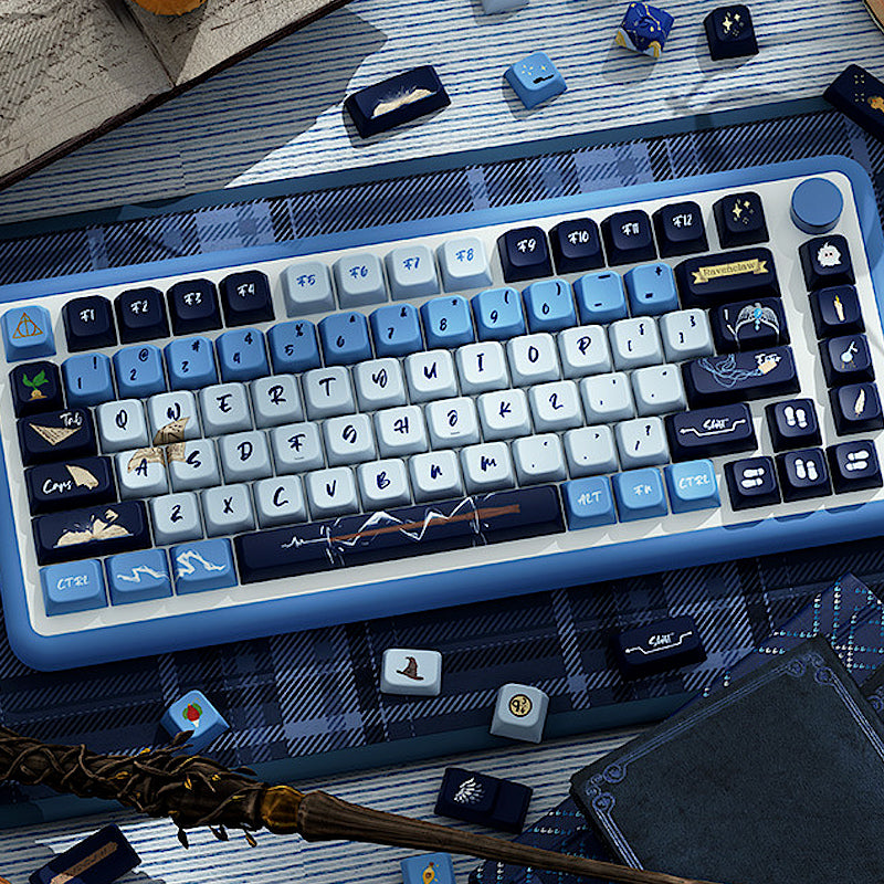 Limited Edition Harry Potter Ravenclaw Themed Keycaps Set, MDA Keycaps for Mechanical Keyboard, Wizarding World Inspired Keycaps