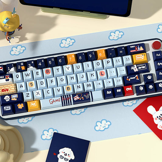 Limited Edition Puppy Animal Themed Keycaps Set, Pixel Style Cherry Keycaps for Mechanical Keyboard