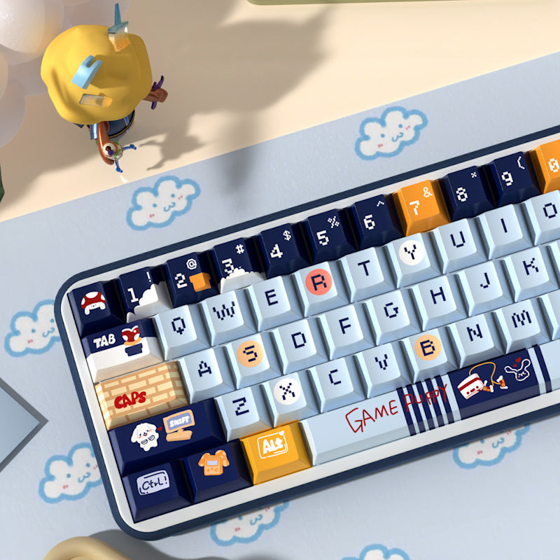 Limited Edition Puppy Animal Themed Keycaps Set, Pixel Style Cherry Keycaps for Mechanical Keyboard