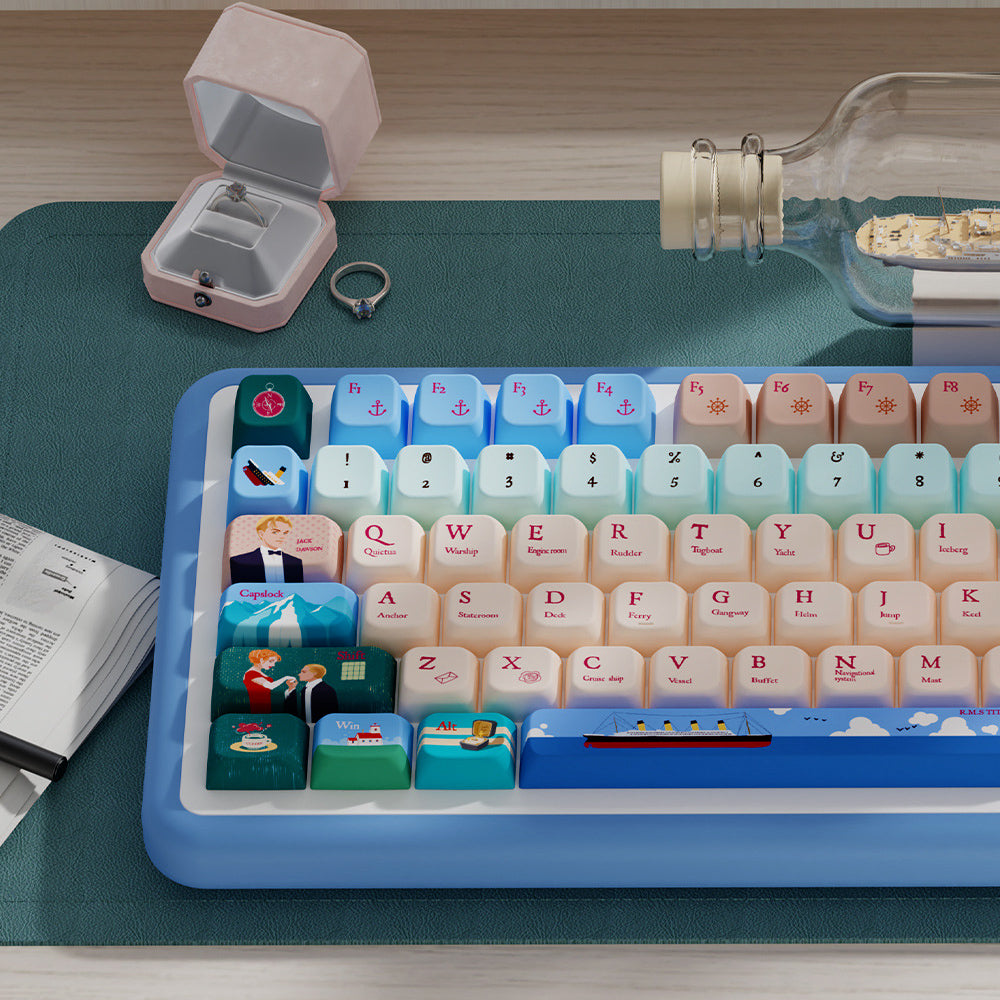 Limited Edition Titanic Themed Keycaps Set, MDA/Cherry Keycaps for Mechanical Keyboard