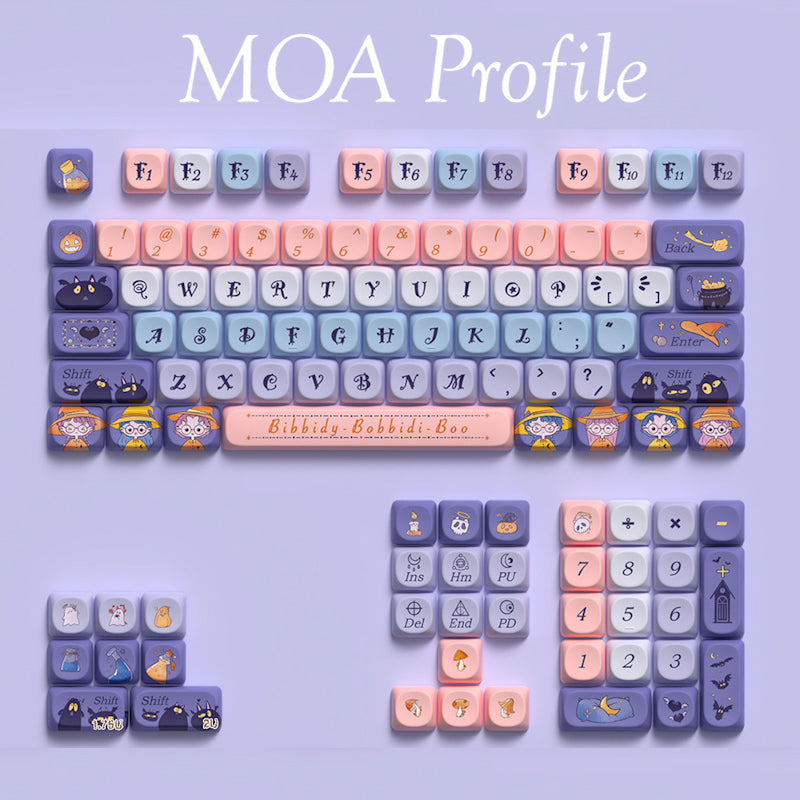 Limited Edition Apprentice Witchling(見習い魔嬢) Keycaps Set, Magic Inspired MOA Keycaps for Mechanical Keyboard
